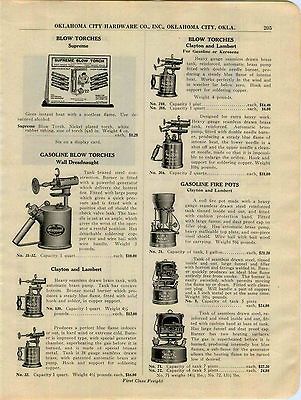 1922 AD C&L Clayton Lambert Gas Gasoline Kerosene Wall Dreadnaught