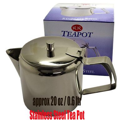 NEW NON DRIP SPOUT STAINLESS STEEL FLIP LID TEA POT TEAPOT 20oz 0.6L