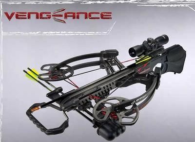 BARNETT VENGEANCE CARBON CROSSBOW WITH 3 X 32 SCOPE , QUIVER & 3