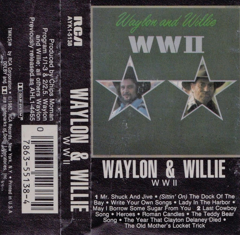 WWII   Waylon Jennings & Willie Nelson (Cassette 1982) in NM