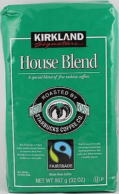 Roasted by Starbucks House Blend Fairtrade Whole Bean Coffee 907g