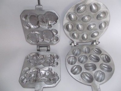 ORESHKI SET OF 2 RUSSIAN COOKIE MOLD ORESHKI MAKER USSR BEAR RUSSIA