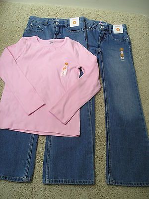 NEW GYMBOREE LOT GIRLS sz 8 Reg 8 Slim U PICK JEANS L/S TOP NWT Free