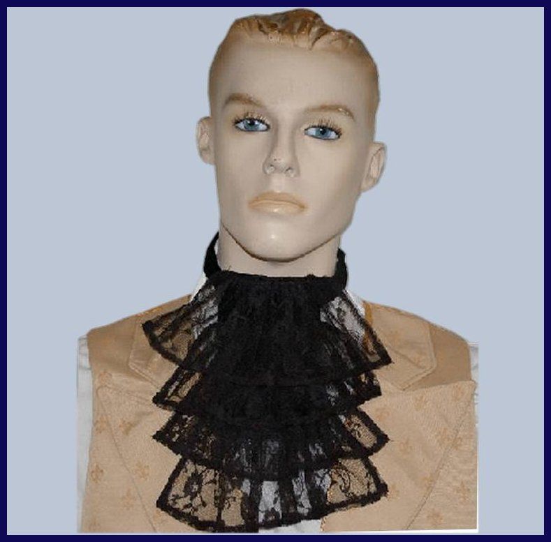 MENS LACE JABOT/CRAVAT.1 7TH 18TH CENTURY & VICTORIAN BL