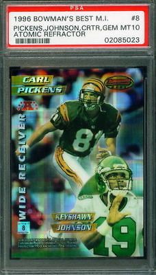 Bowmans Best Atomic Refractor KEYSHAWN JOHNSON   CRIS CARTER PSA 10