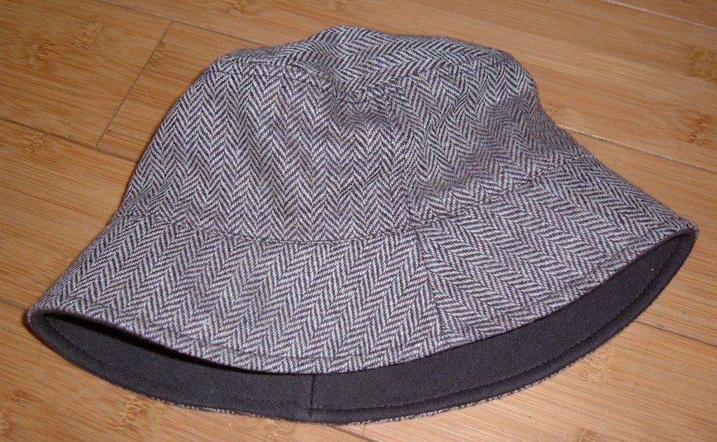 San Diego Hat Company adorable girls brown tweed bucket hat NWOT s 2 4