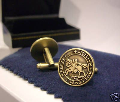 Masonic Knights Templar Traditional Seal Cufflinks