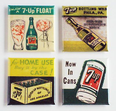 Up FRIDGE MAGNET Set ice cream can bottle soda matchbook sign