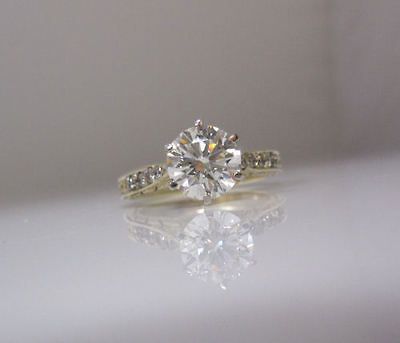 BANKRUPTCY SALE UNIQUE 2 CARAT VS1 IDEAL CUT DIAMOND DETAILED YG