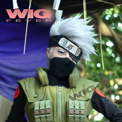 Short Kakashi Hatake Grey White Cosplay Wig