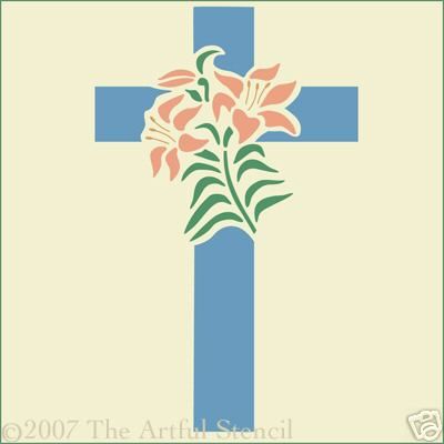 EASTER CROSS STENCIL  LILY  The Artful Stencil