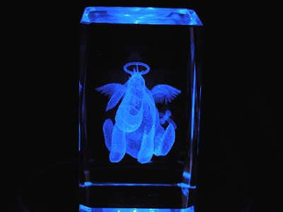 3D LASER CRYSTAL Disney Winnie the Pooh Eeyore  2 + Light Base