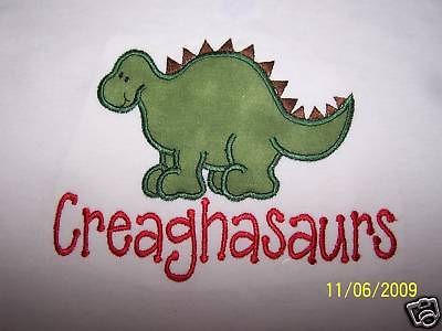 Personalized T SHIRT Dinosaur Dino Custom Applique # 4