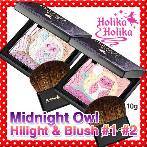 Holika Holika Midnight Owl Hilight & Blush Powder #1 #2 Korean