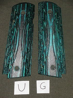 1911 Grips Bars Green Dymondwood 1911A1 Colt Kimber Springfield