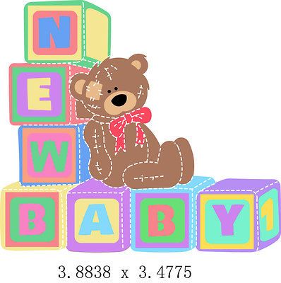 New Baby Teddy Die Fits Sizzix Bigshot, Cuttlebug Machines