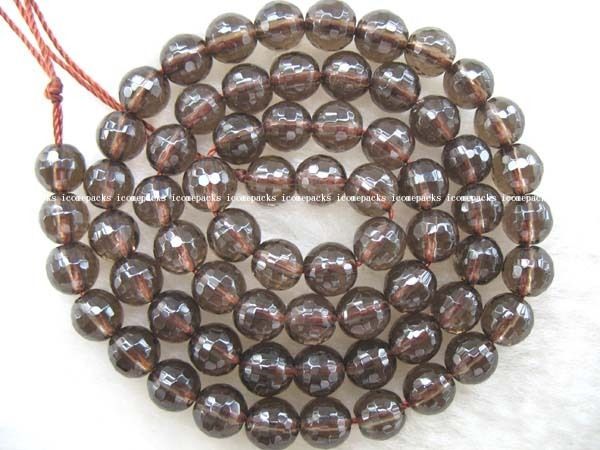 smoky quartz 6mm faceted