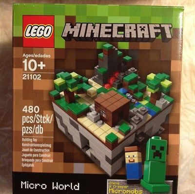 MINECRAFT LEGO 21102 Micro World 480 Pcs/Stck/pzs/db Steve & Creeper