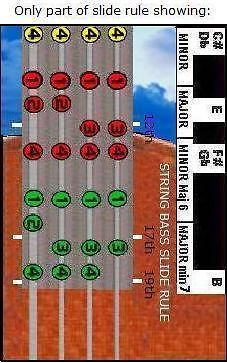 UPRIGHT STAND UP STRING BASS SLIDE RULE   5 POSITIONS