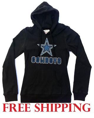 NEW Rhinestone DALLAS COWBOYS Junior Thermal Pullover Hoodie S XL nfl