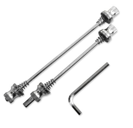 Lightweight XC Anti Theft Bike Skewer Set Allen Key Silver