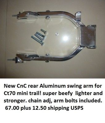 Aluminium CNC rear swingarm CT70 Dax ST70 Z50 Chinese, chain adj incl