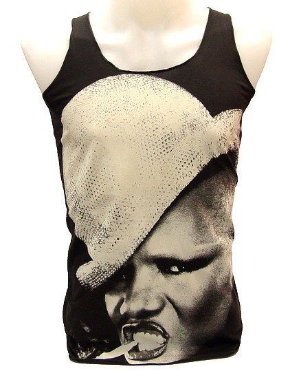 GRACE JONES 80s Model Disco Punk Rock Tank T Shirt S