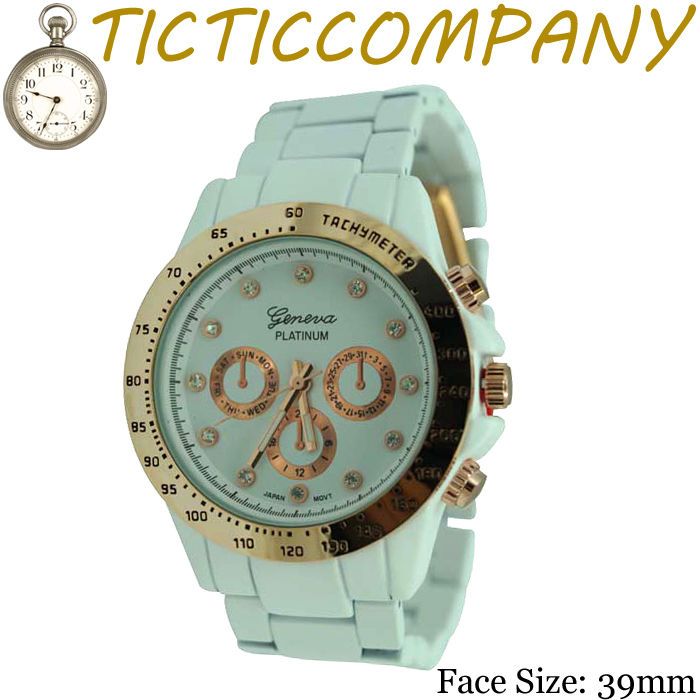 EYE DESIGNER STYLE CZ TACHYMETER ALUMINIUM RUBBERIZED FASHION WATCH