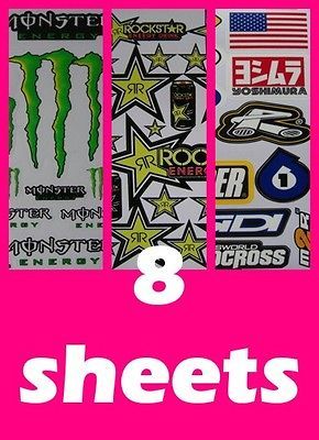 HELMET DECAL STICKER LOT MOTORCYCLE DECAL RACING ATV KIT GRAPHIC DIRT