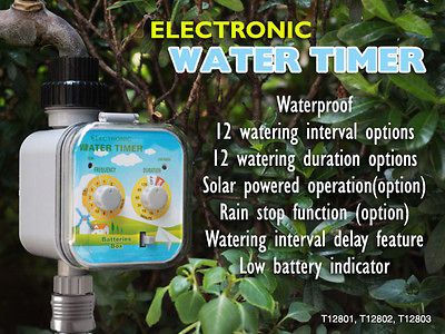 T120 Greneds Electronic Water Timer (Solar Charge & RainStop) 2Year