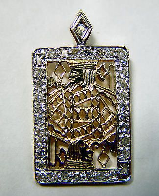 KING of DIAMONDS Pendant in 18kt. Gold. 65pts. of Diamonds Pave set