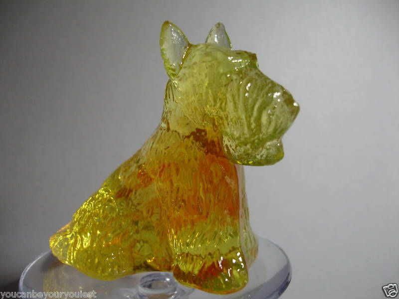 Boyd Glass Duke the Scottie Dog Autumn Glow