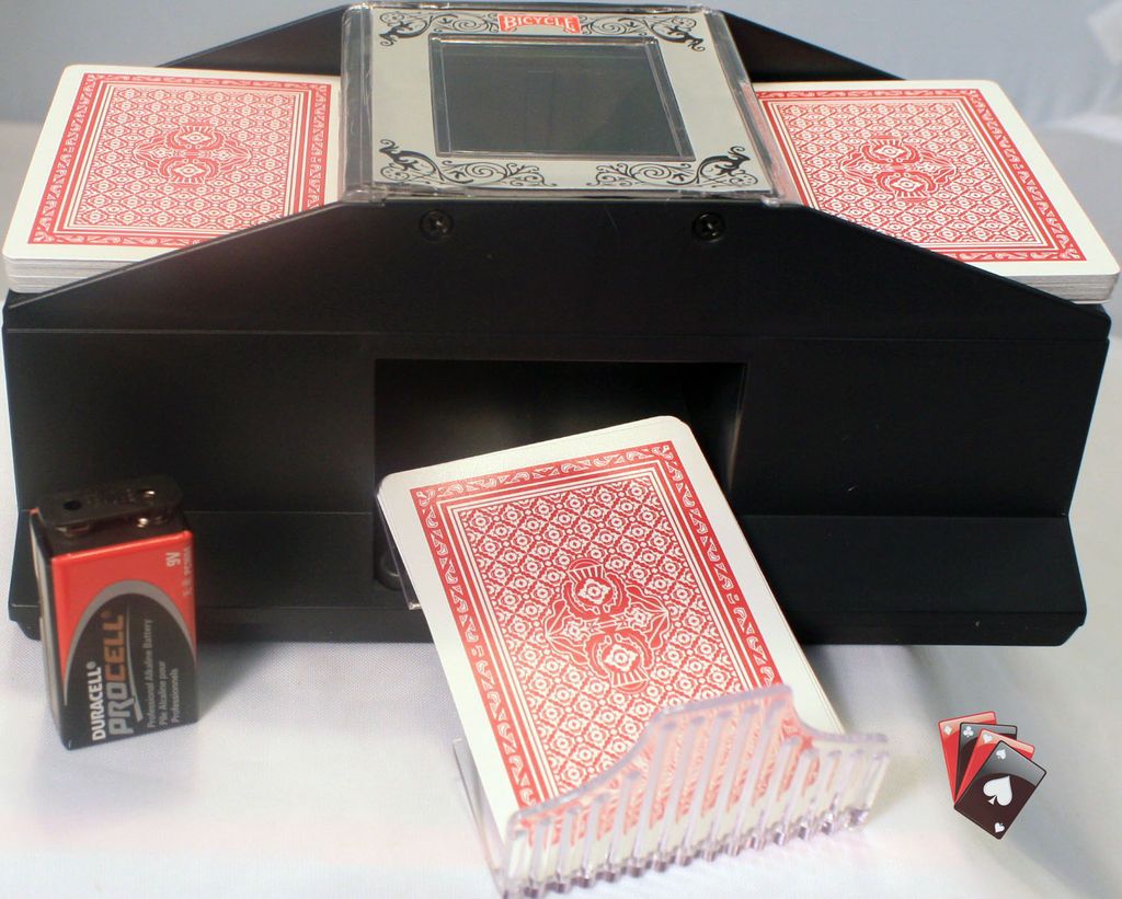 Bicycle Automatic Card Shuffler 2 decks 9v Battery Included