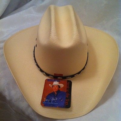 RESISTOL GEORGE STRAIT 8x SHANTUNG STRAW WESTERN HAT 6 7/8 L AND 7 L