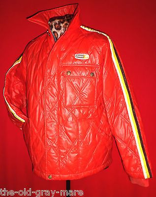 298 Hot DIESEL Quilted VTG Look SKI SNOWMOBILE Racer Stripe PUFFER