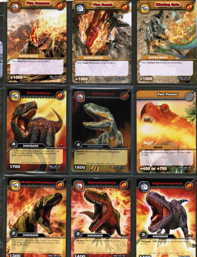 DINOSAUR KING UD TCG Card DKCG Page of 9 [FIRE][Abelisa urus][]SM] 1