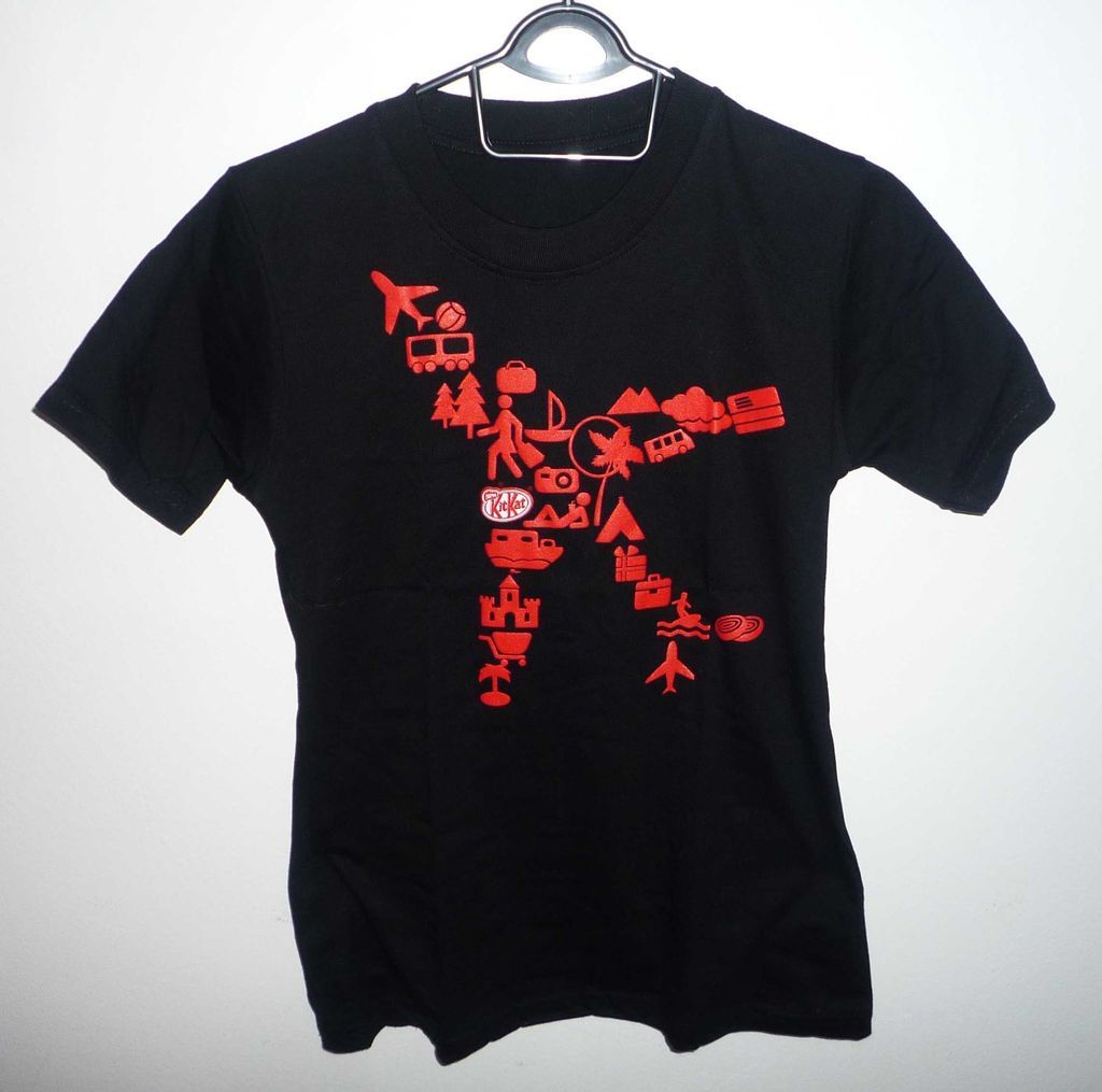 Edition T SHIRT Size XS LADY ADULT Travel Design Black INDONESIA