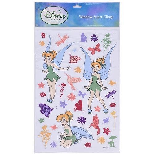 WOW DISNEY FAIRIES TINKERBELL GLASS WINDOW CLINGS STICKERS