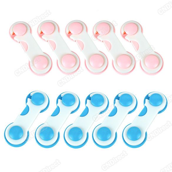 Hot sale Baby drawer cabinet door safe Plastic lock 5pcs protector New