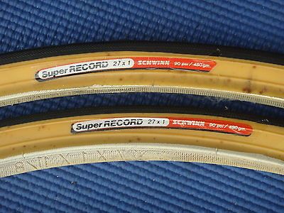 Nos Vintage Schwinn Super Record 27x1 Tires 90psi Randonneur/Tou ring