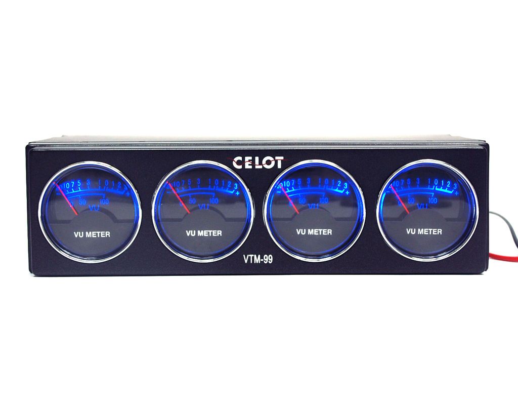 1set Level Mater VTM 99 Stereo 4 Round φ36mm VU Meter Blue LED