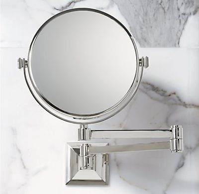 RESTORATION HARDWARE DILLON EXTENSION MIRROR POLISHED NICKEL