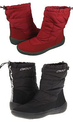 DKNY Womens Galileo Black Or Red Casual Slip On Winter Snow Fashion