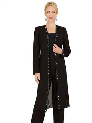 Misty Lane 13539 Womens Formal Evening Duster Jacket Pant Suit sizes