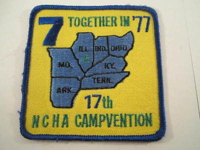 Vintage NCHA 1977 Campvention Patch National Campers and Hikers