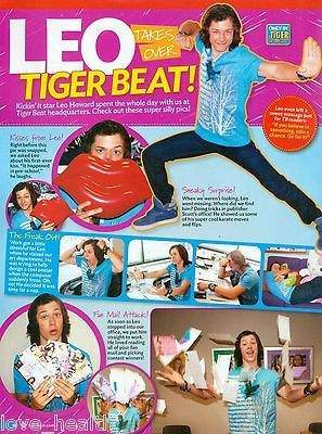 LEO HOWARD   KICKIN IT   TEEN BOY ACTOR   11 x 8 MAGAZINE PINUP