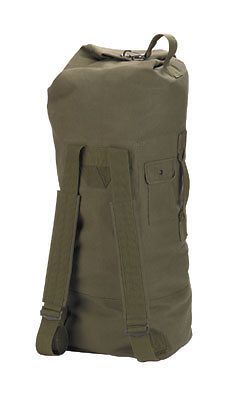 DUFFLE BAG DOUBLE STRAP BACK PACK OLIVE DRAB CANVAS ROTHCO 3486