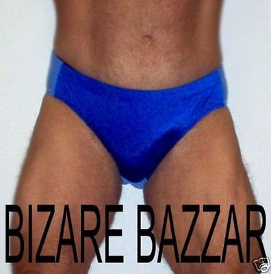 Blue Trim cut Wrestling Trunks.