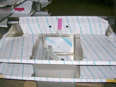 double sink drainboard