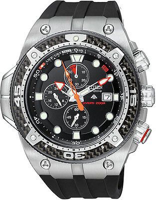 BJ2145 06E Mens Watch Promaster Dive Carbon Fiber Bezel Eco Drive